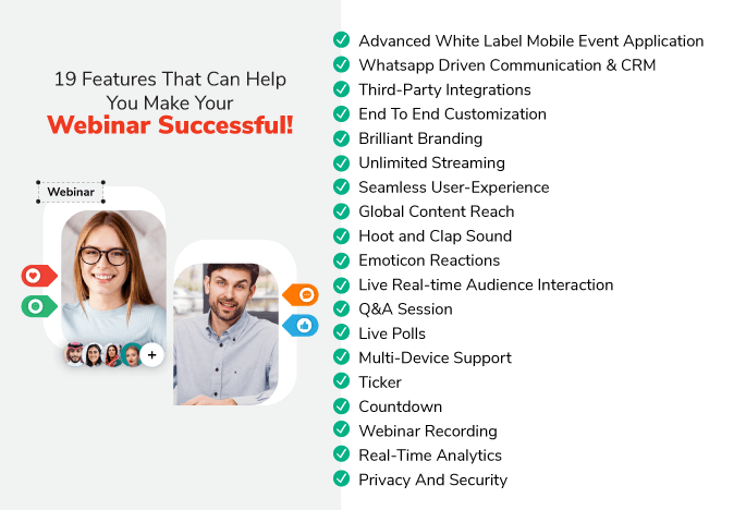 exceptional features for webinar