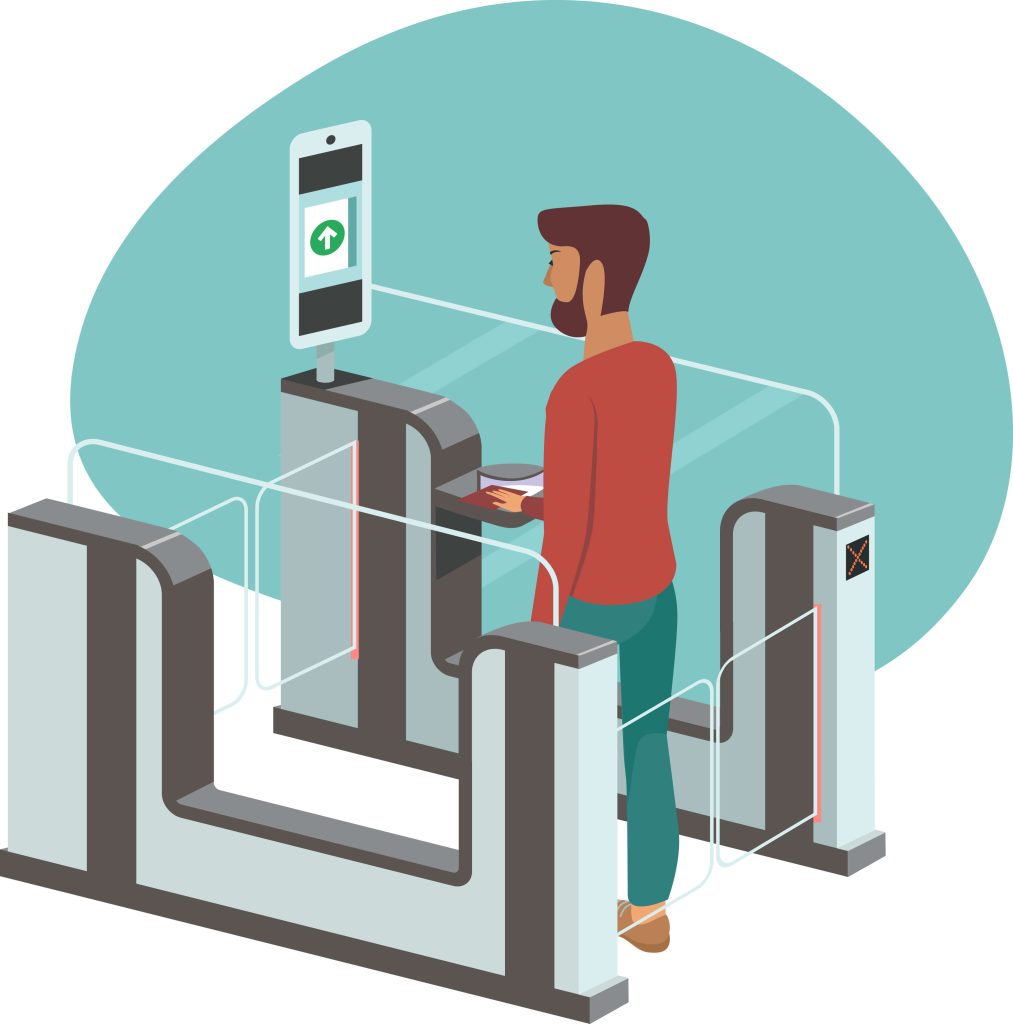 Turnstile Badge for Scanning Badges