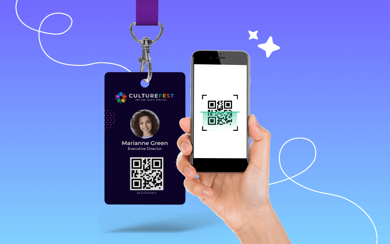 QR code event badges